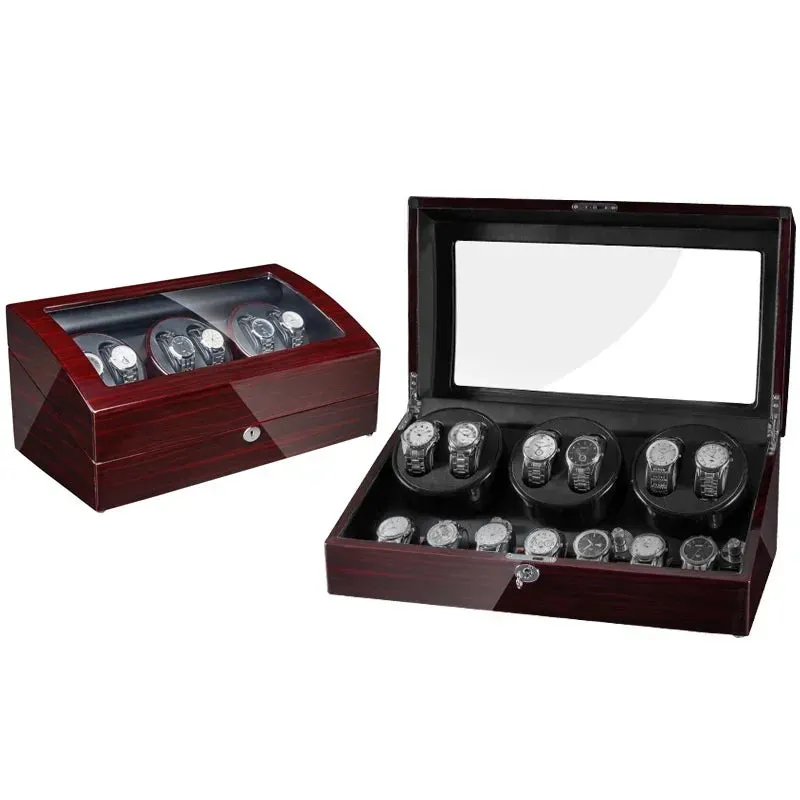 Luxury Mechanical Watches Winder Automatic Watch Box Mabuchi Motor LCD Touch Screen Remote Control Box Watch Customizable Logo