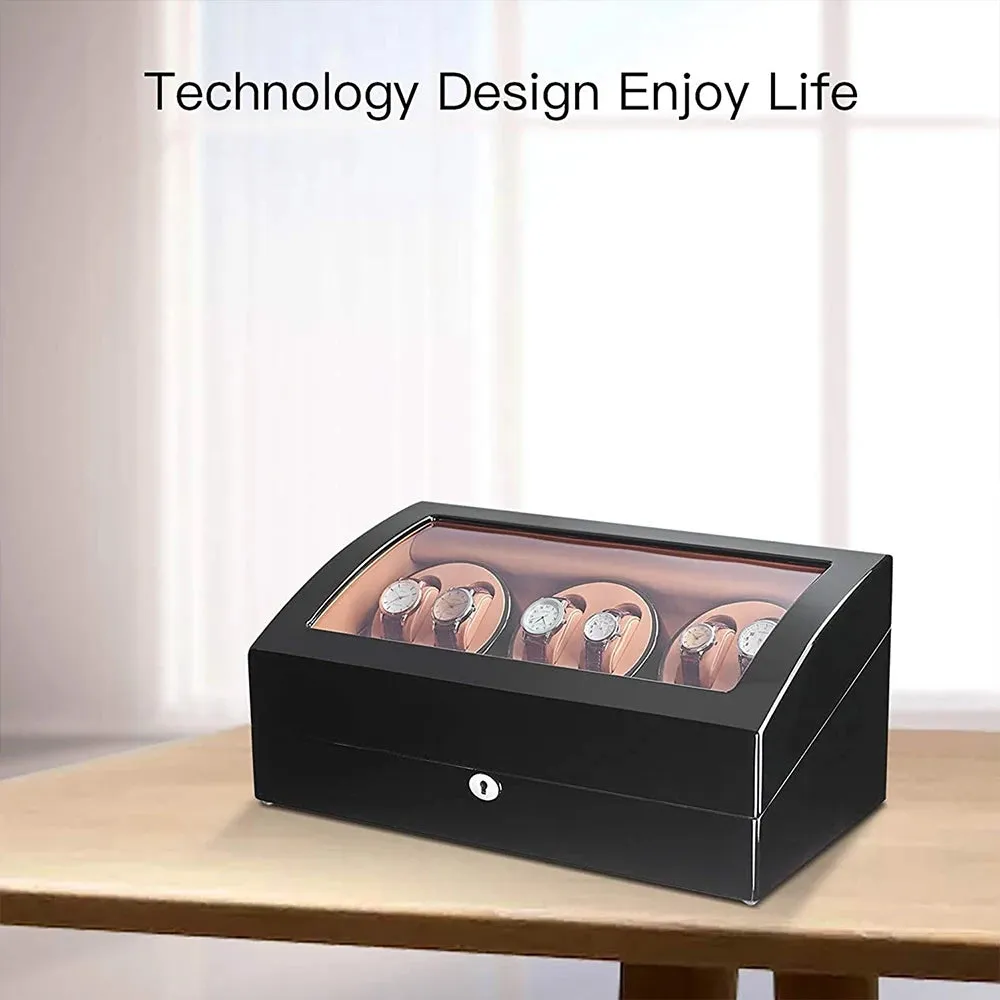 Luxury Mechanical Watches Winder Automatic Watch Box Mabuchi Motor LCD Touch Screen Remote Control Box Watch Customizable Logo