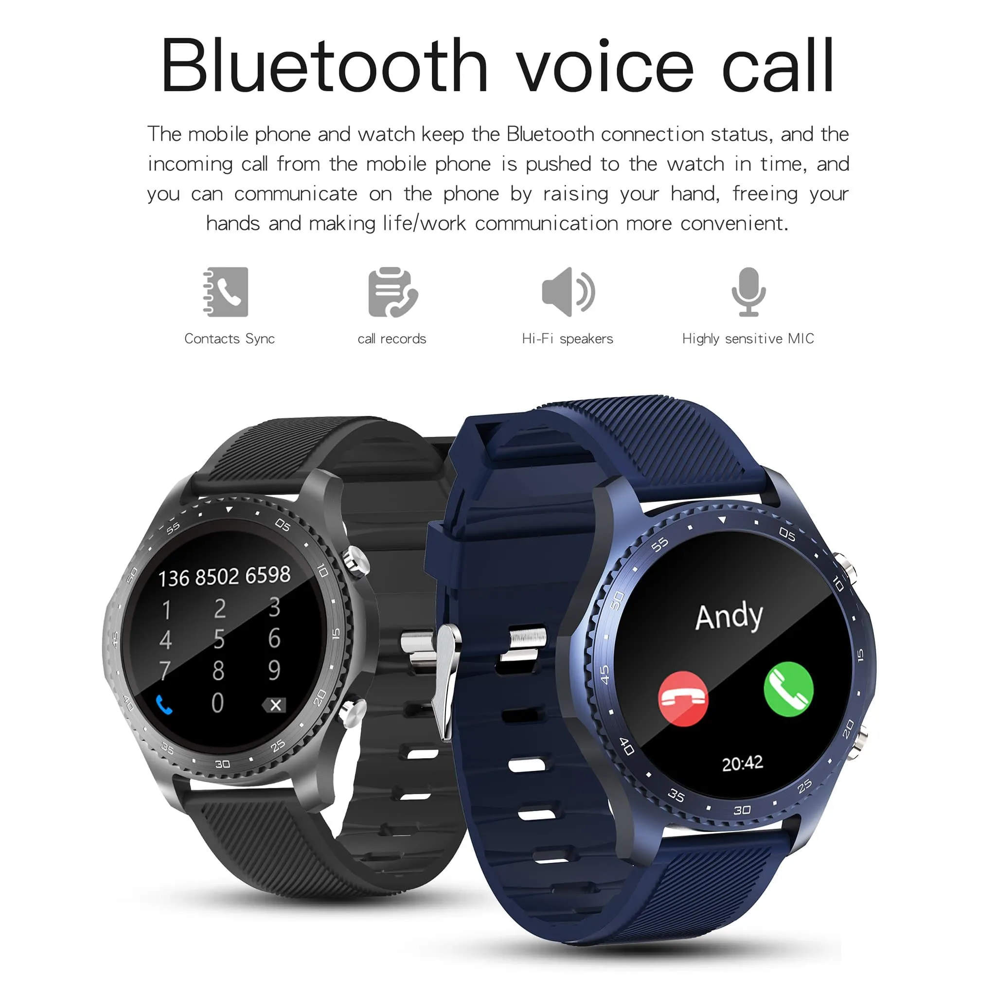 Luxury Navy Seals Business Sport Health Monitoring Smartwatch Bloutooth Calls Body Temperature