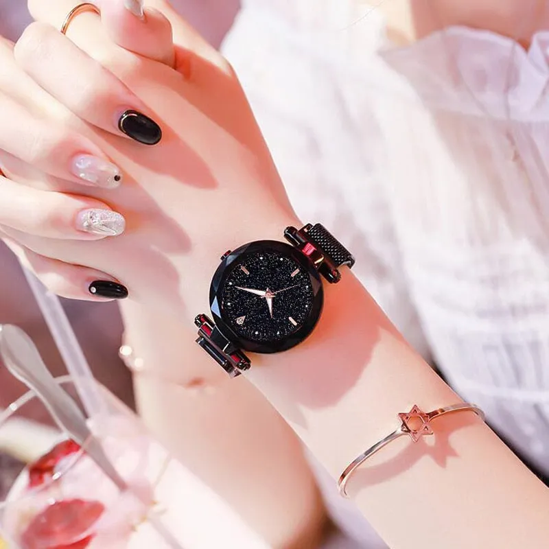 Luxury Women Watches 2019 Ladies Watch Starry Sky Magnetic Waterproof Female Wristwatch Luminous relogio feminino reloj mujer