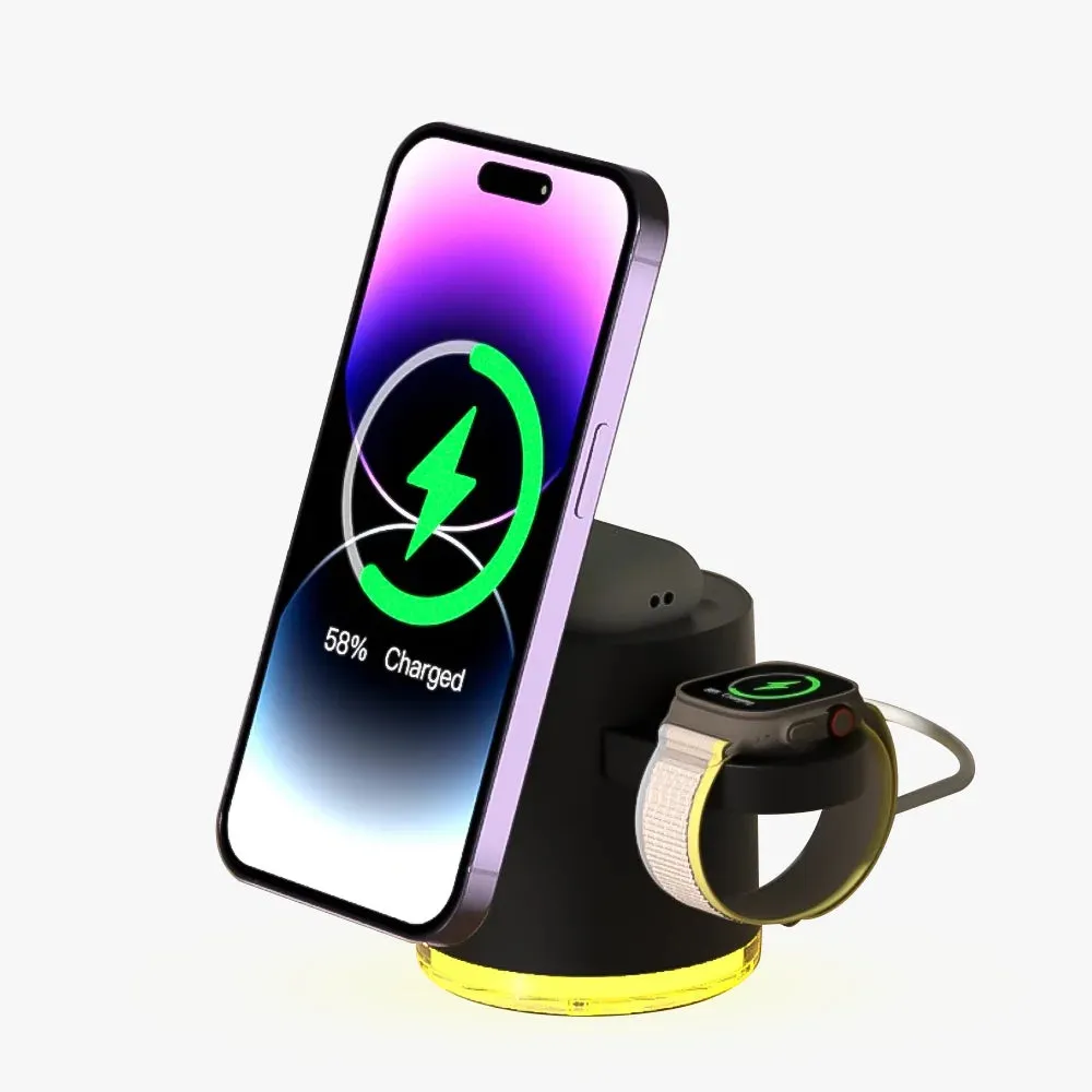 Marvans VoltX 4-in-1 Compact Magnetic Wireless Charging Station
