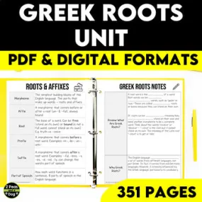 Middle School Greek Roots Morphology Unit and Worksheets