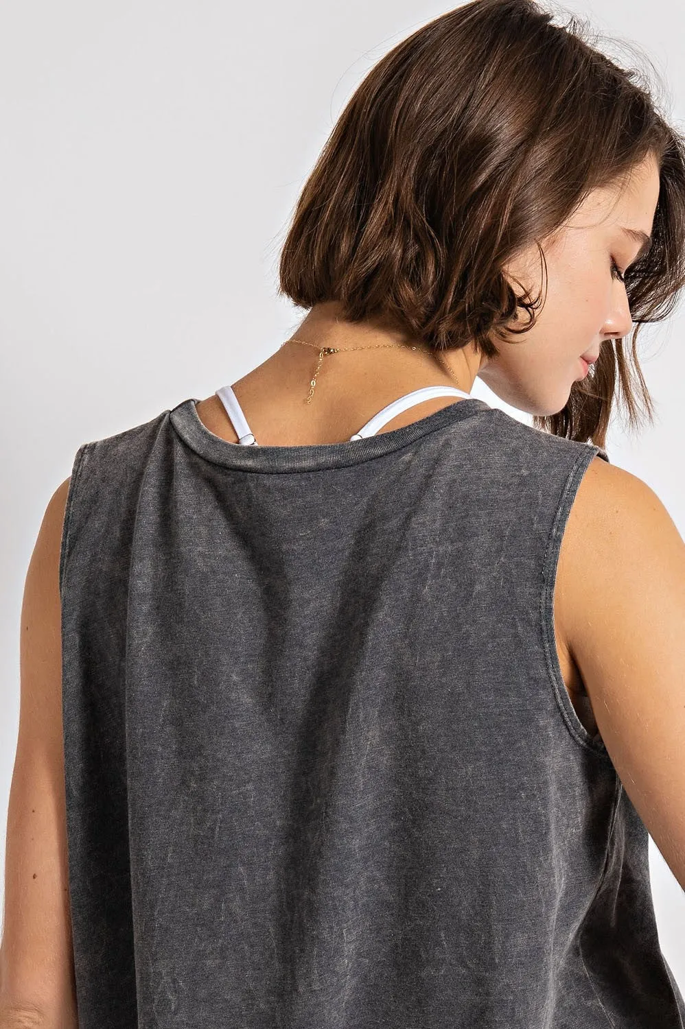 Mineral Washed Sleeveless And Shorts Set | Rae Mode - Final Sale