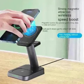 Mobile Phone Vertical Wireless Charger Watch Wireless Charger Mobile Phone Wireless Three-in-one Charger