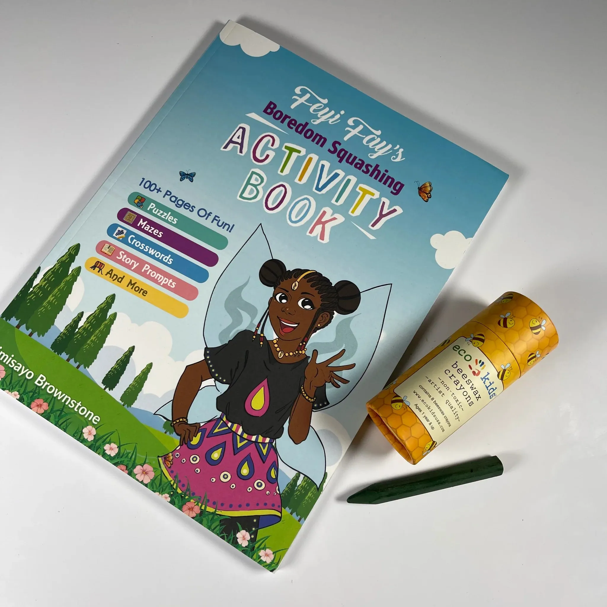 Offline, Screen Free Fun.  Kids Activity Books and Crayons