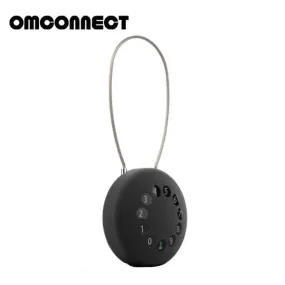 OMCONNECT -  SOLO S - Smart Key Lock Box - S Shaped Braided Steel Shackle - Bluetooth