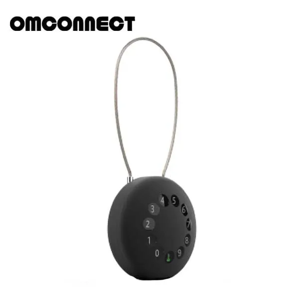 OMCONNECT -  SOLO S - Smart Key Lock Box - S Shaped Braided Steel Shackle - Bluetooth