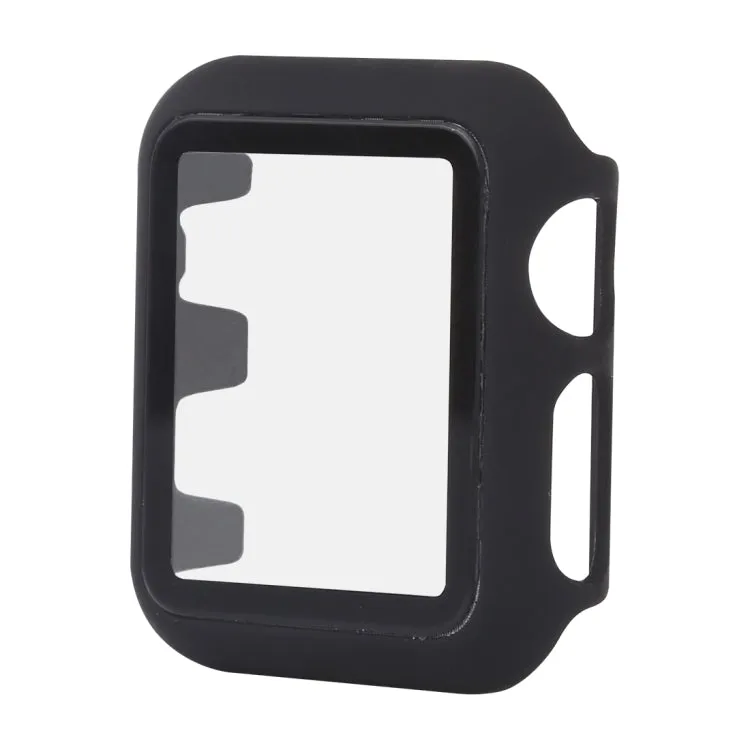PC   Glass Protective Case for Apple Watch Series 3 & 2 & 1 38mm(Black)