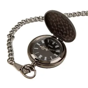 Personalized Midnight Black Pocket Watch - 1.5"