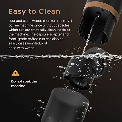Portable Mini Battery Espresso Machine with 3-4 Mins Self-Heating