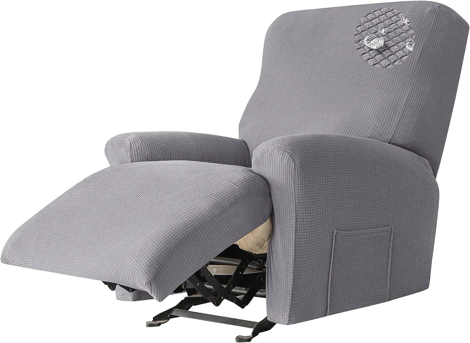 Premium Jacquard Recliner Sofa Cover : Grey