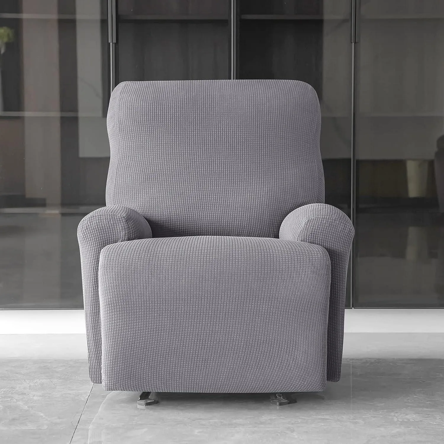 Premium Jacquard Recliner Sofa Cover : Grey