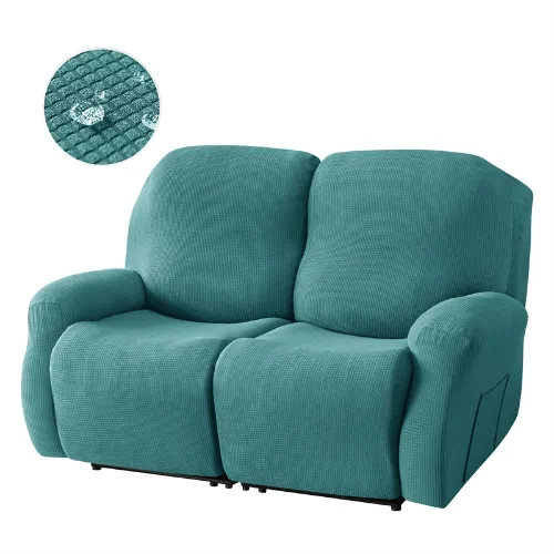 Premium Jacquard Recliner Sofa Cover : Teal