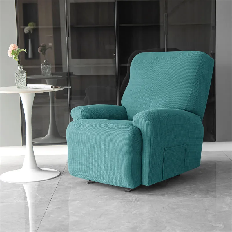 Premium Jacquard Recliner Sofa Cover : Teal