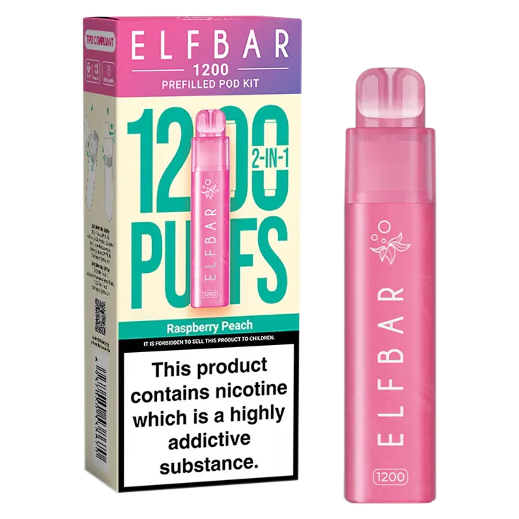 Raspberry Peach Elfbar 1200 Pod Kit
