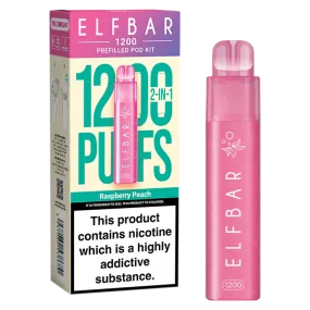 Raspberry Peach Elfbar 1200 Pod Kit