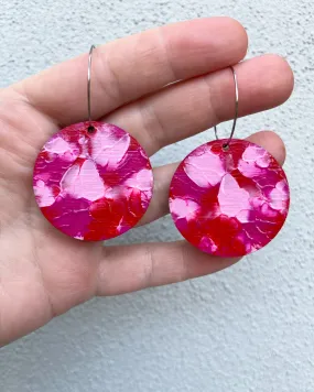 Red and Pink 40mm  Arty Hoops
