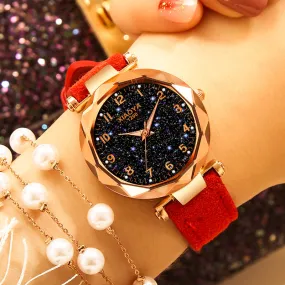 relojes mujer 2019 Luxury Brand xiaoya Women Watches Personality Romantic Starry Sky Wrist Watch Rhinestone Design Ladies Clock