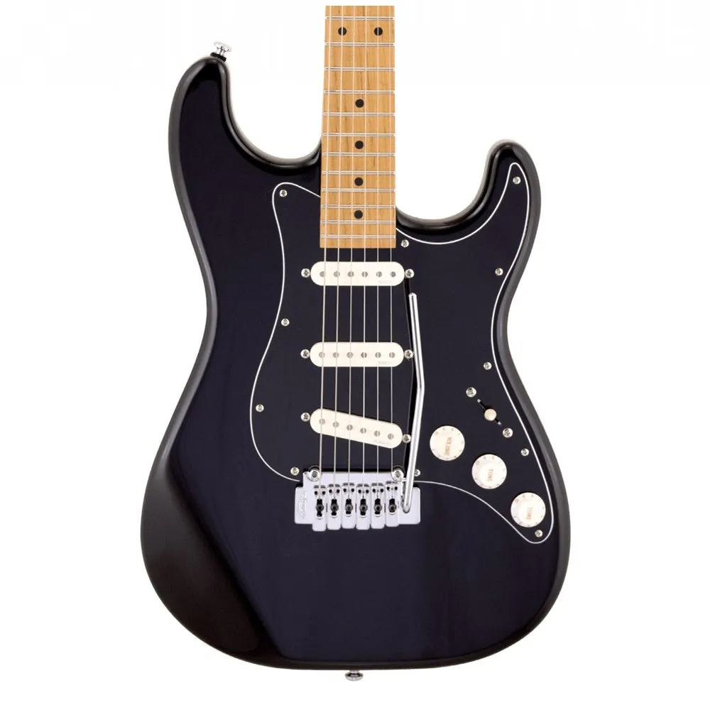 Reverend Gil Parris GPS Electric Guitar in Midnight Black with Roasted Maple Fingerboard MDBK-RM