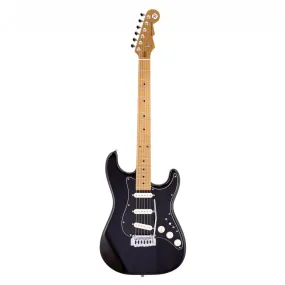 Reverend Gil Parris GPS Electric Guitar in Midnight Black with Roasted Maple Fingerboard MDBK-RM