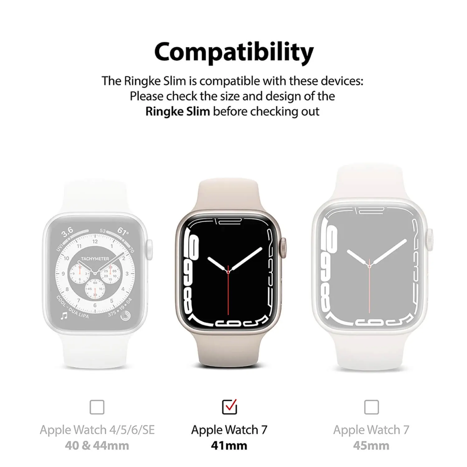 Ringke Apple Watch 9 / 8 / 7 41mm Case Clear Metallic Blue 2 Pack