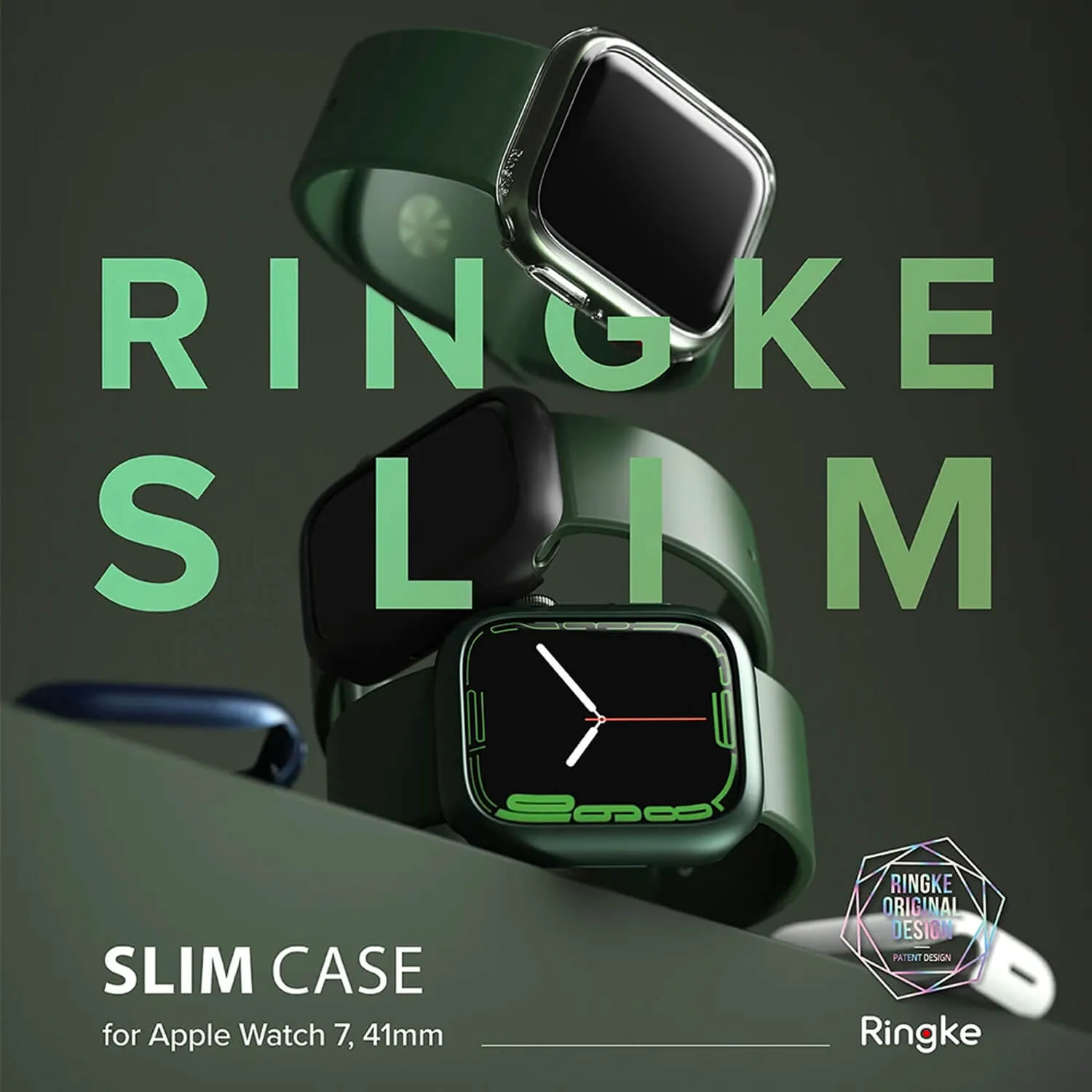 Ringke Apple Watch 9 / 8 / 7 41mm Case Clear Metallic Blue 2 Pack