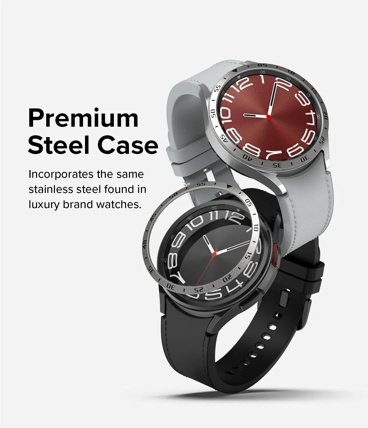 Ringke Bezel Styling Compatible with Samsung Galaxy Watch 6 Classic Case (43mm)  - 43-01 (ST) - Silver