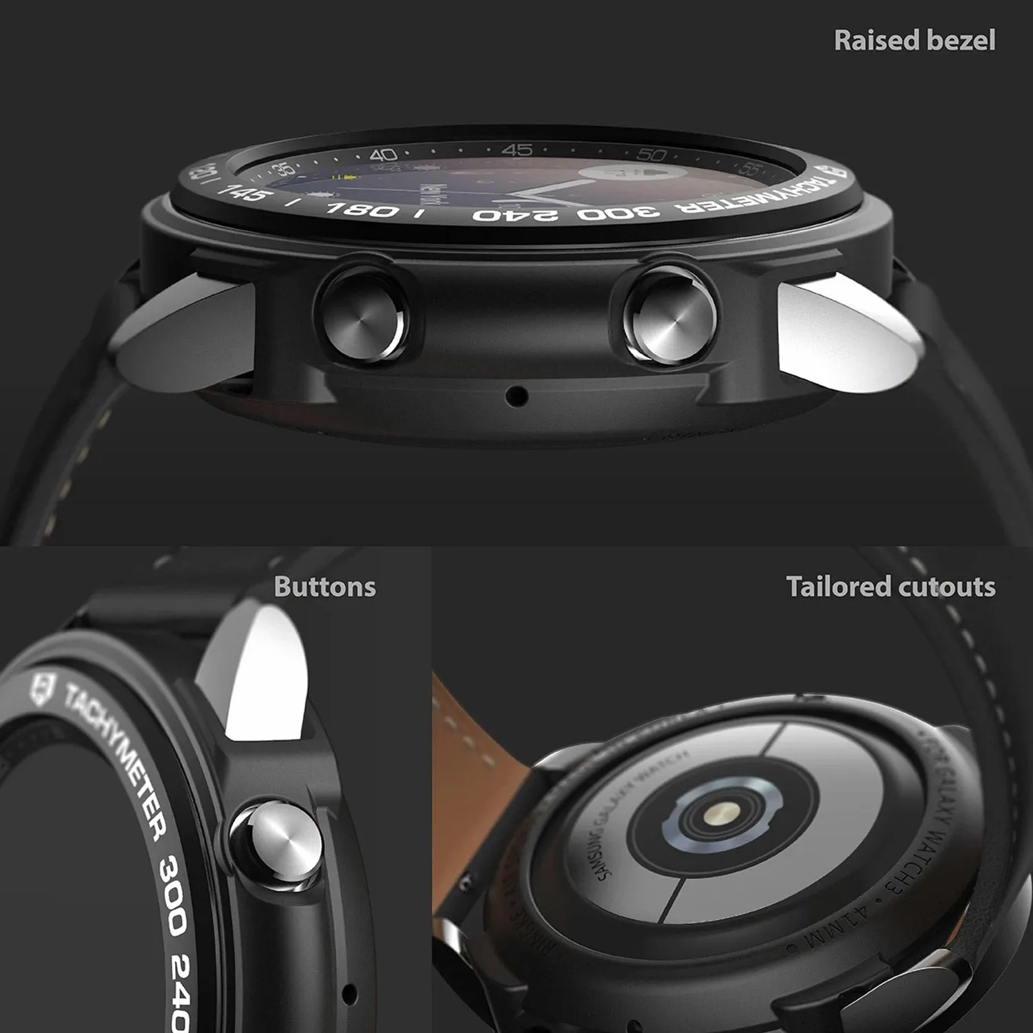Ringke Galaxy Watch 3 45mm Styling 10 Air Sports Black Case  Bezel Combo Pack