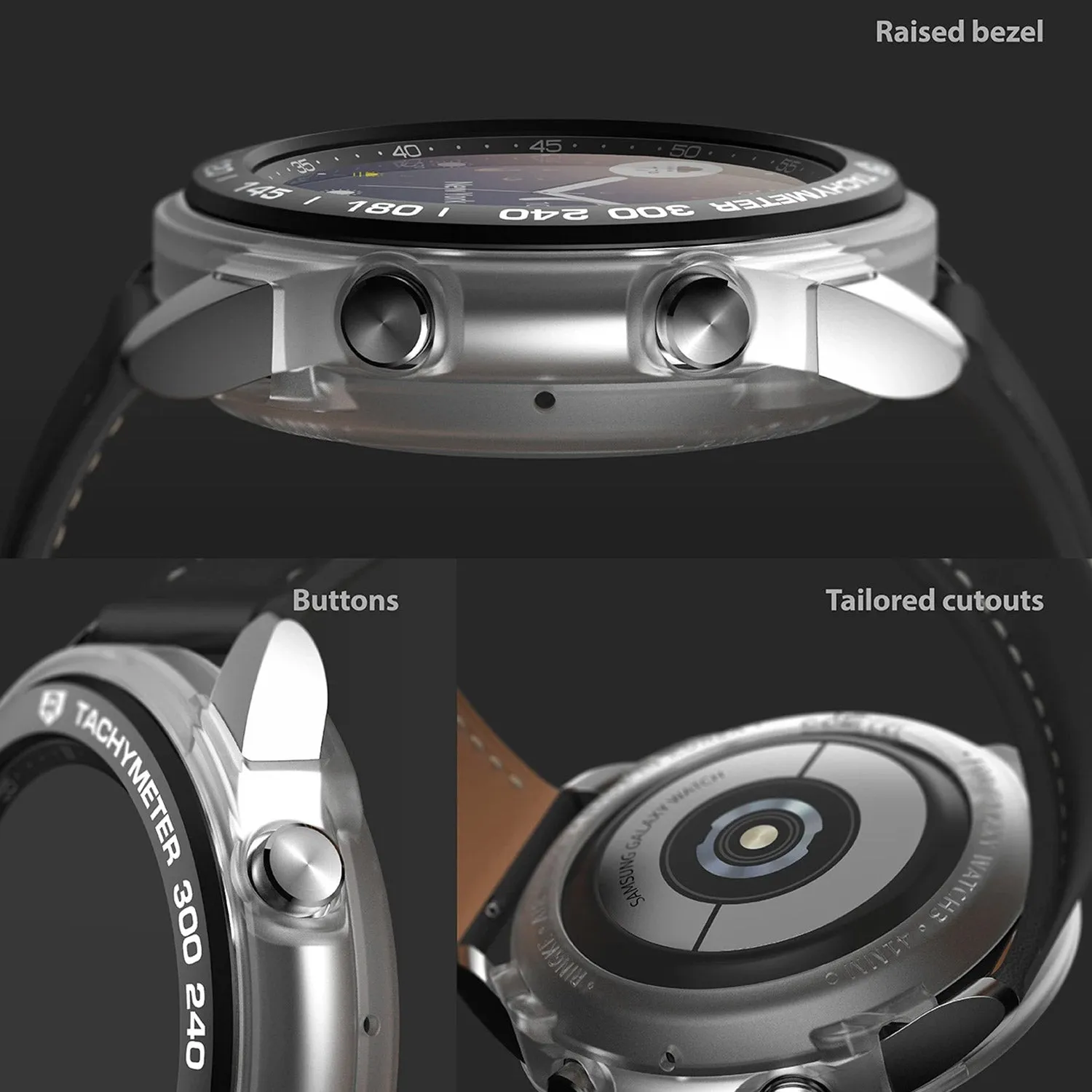 Ringke Galaxy Watch 3 45mm Styling 10 Air Sports Matte Clear Case  Bezel Combo Pack
