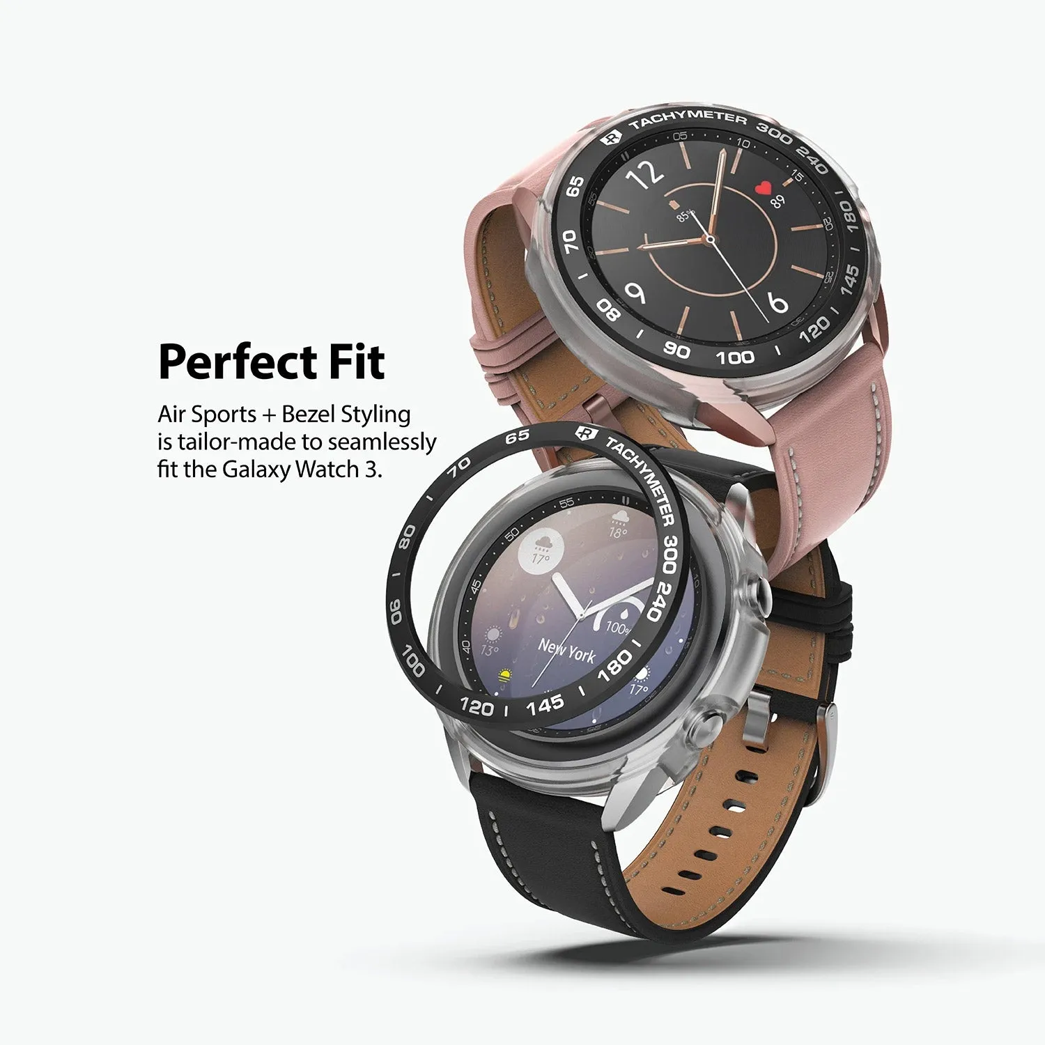 Ringke Galaxy Watch 3 45mm Styling 10 Air Sports Matte Clear Case  Bezel Combo Pack