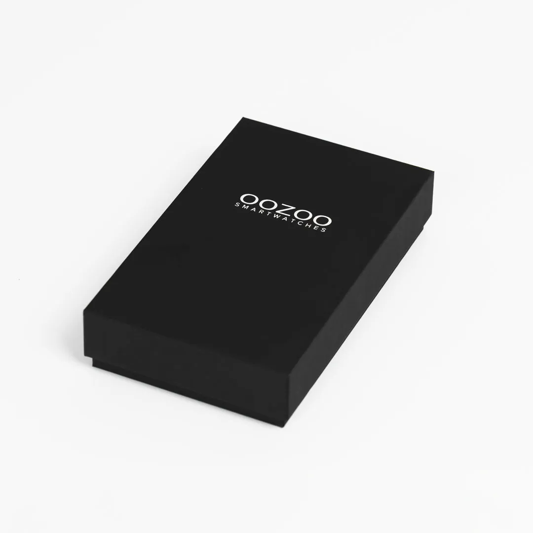 Rose gold coloured OOZOO smartwatch with taupe rubber strap - Q00302
