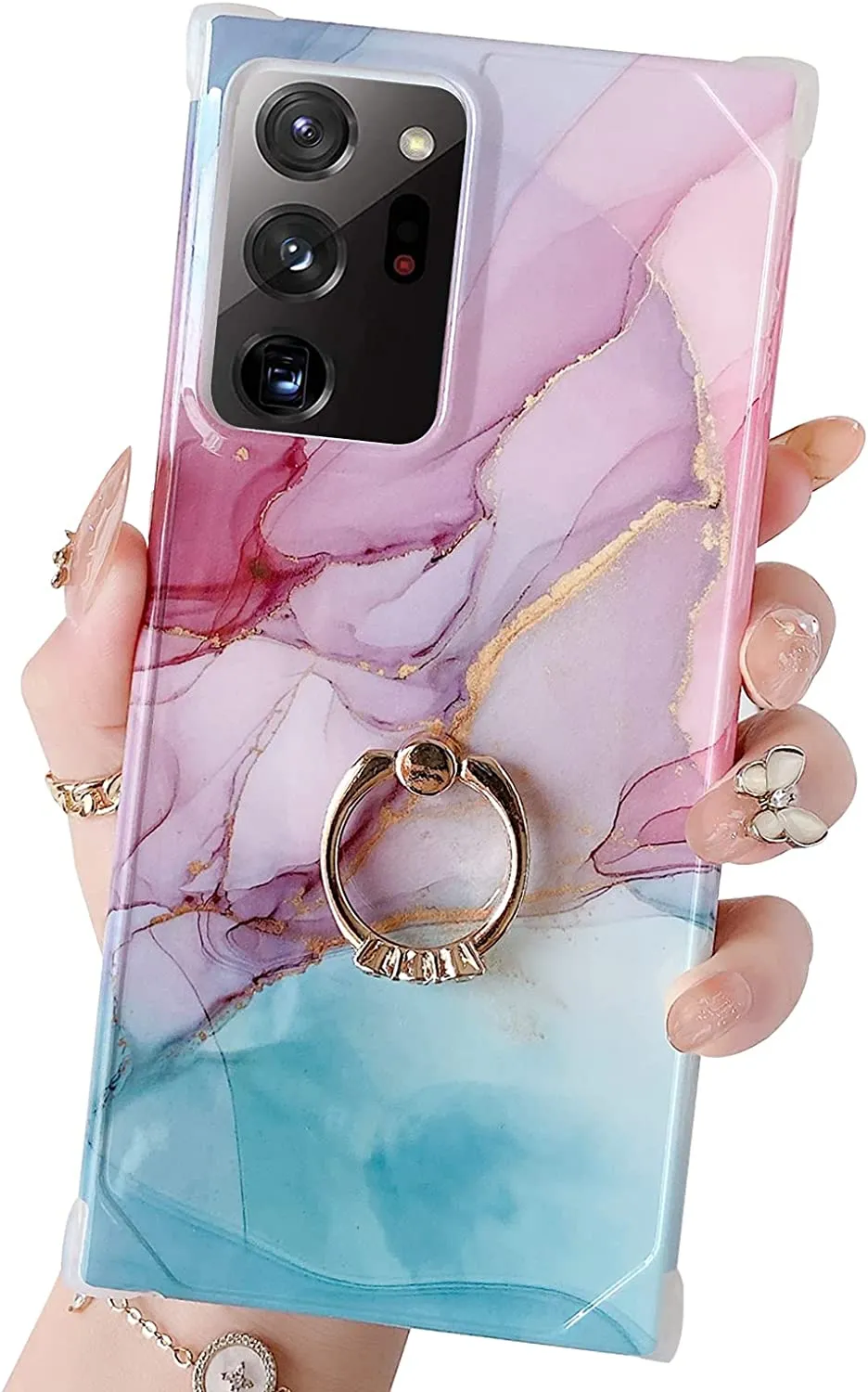 Samsung Galaxy Note 20 Ultra Case Ring Holder Flexible Protective Phone Case
