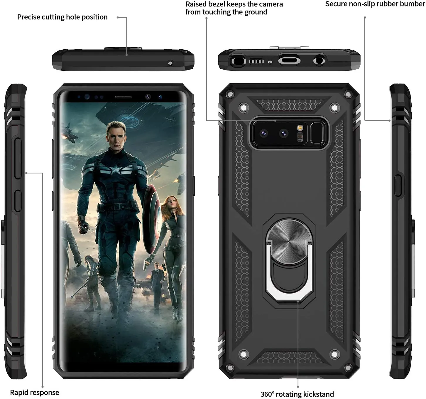 Samsung Galaxy Note 8 Phone Case Protective Phone Case Black