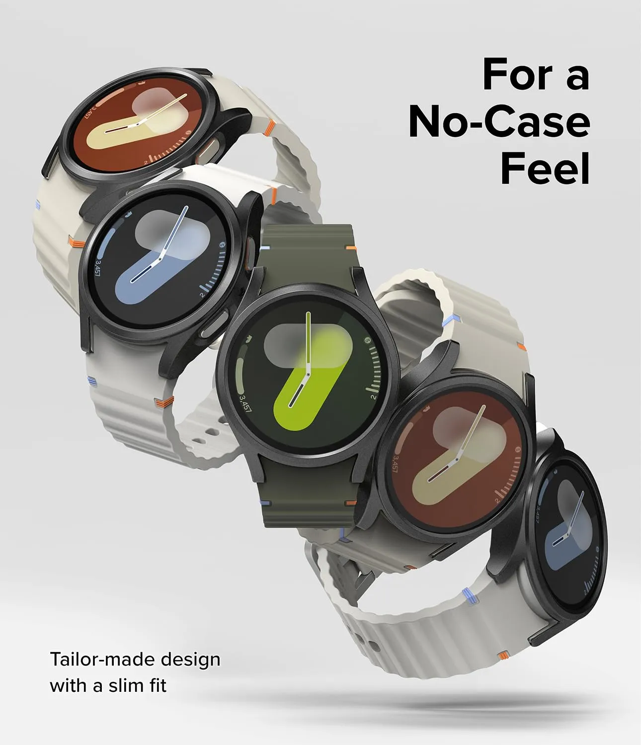 Samsung Galaxy Watch 7 40mm Case   Tempared Glass Sceen Protector [Combo] - Titanium Black