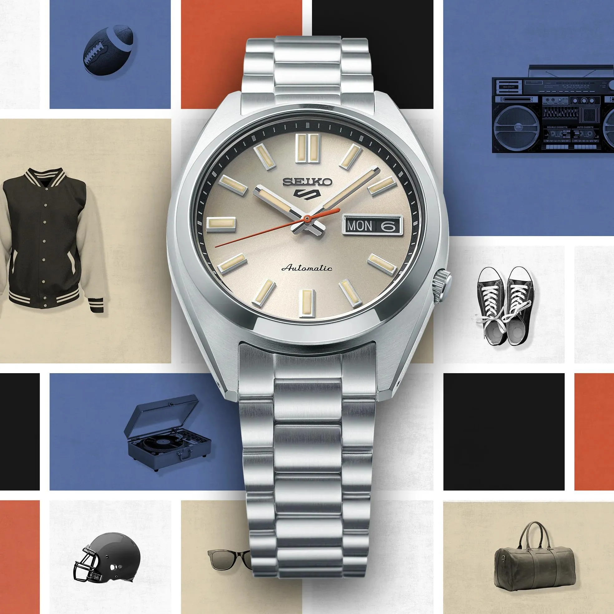 Seiko 5 Sport Automatic Ivory Dial Watch SRPK91