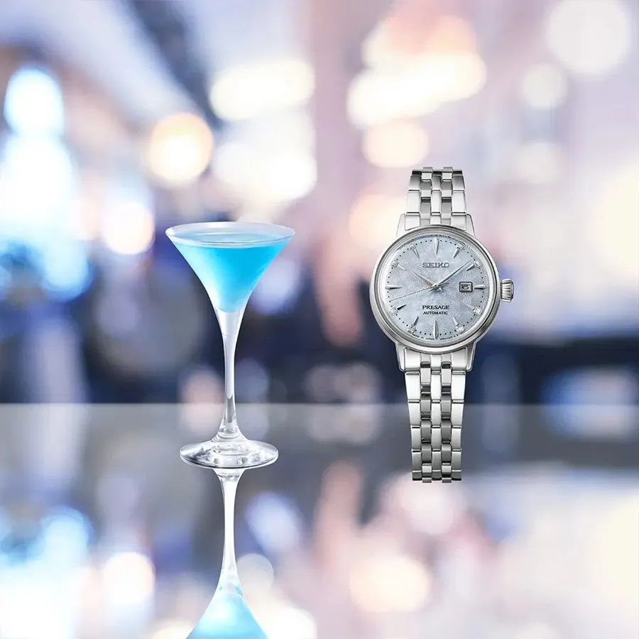 Seiko Presage 'Skydiving' Diamond Twist Cocktail Time Ladies Watch SRE007J1