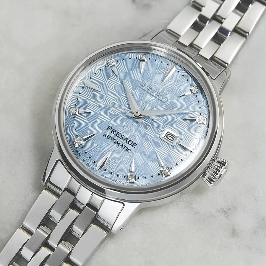 Seiko Presage 'Skydiving' Diamond Twist Cocktail Time Ladies Watch SRE007J1