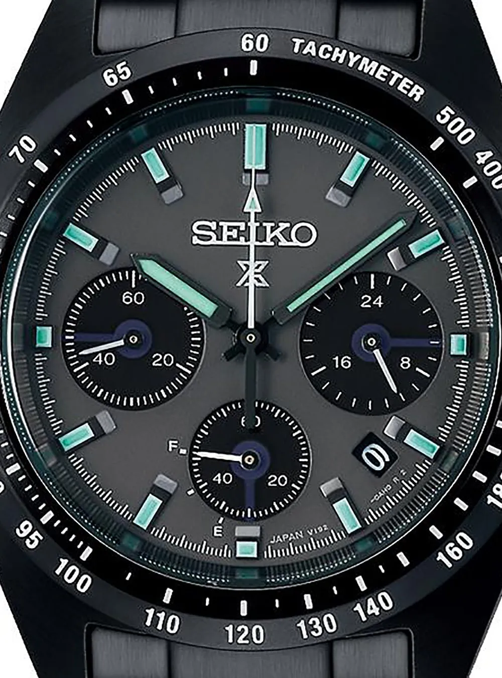 SEIKO PROSPEX SPEEDTIMER SOLAR CHRONOGRAPH THE BLACK SERIES SBDL103 MADE IN JAPAN JDM
