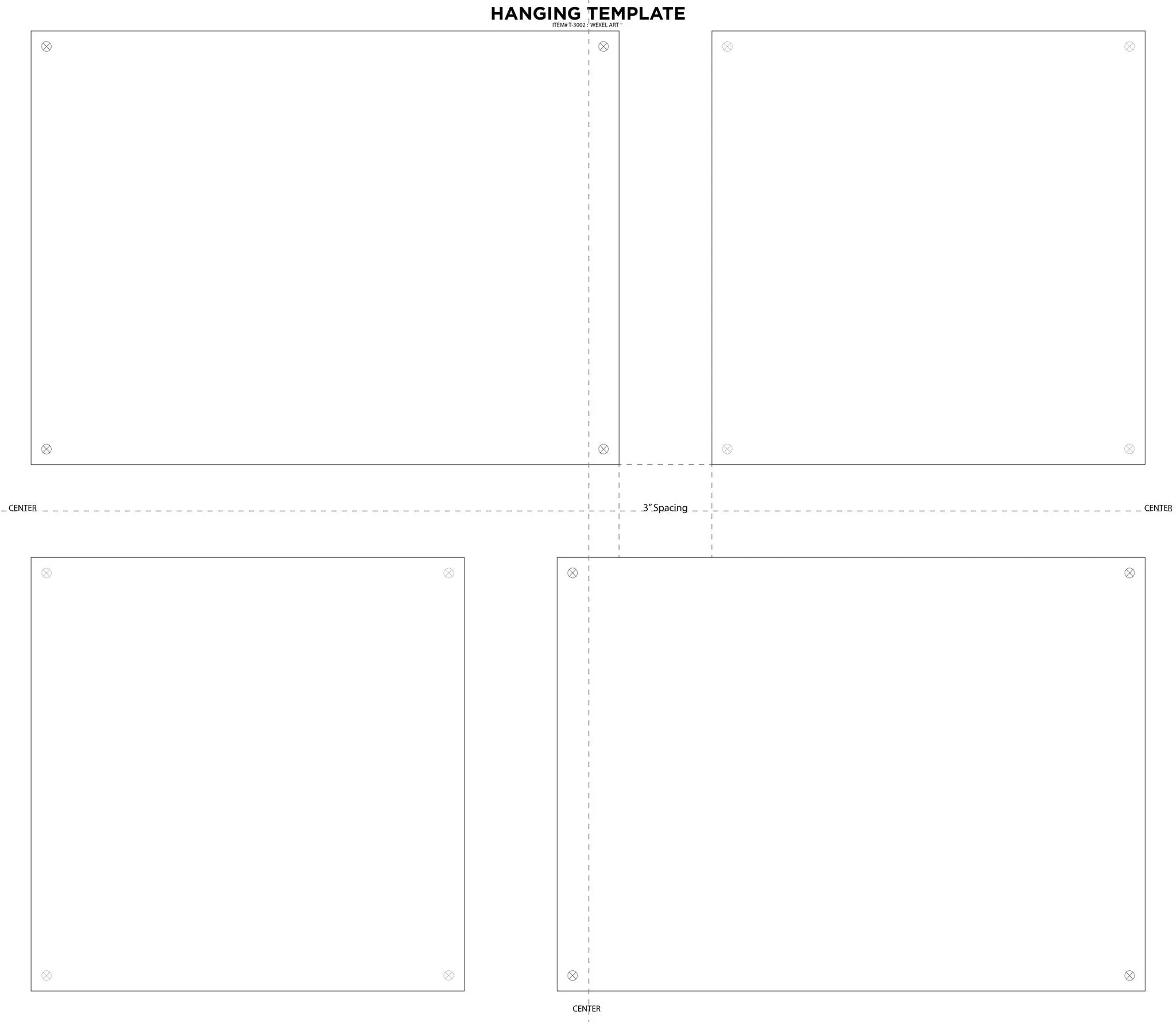Set of 4 Mixed Single Panel Wall Frames Pinwheel (3002)