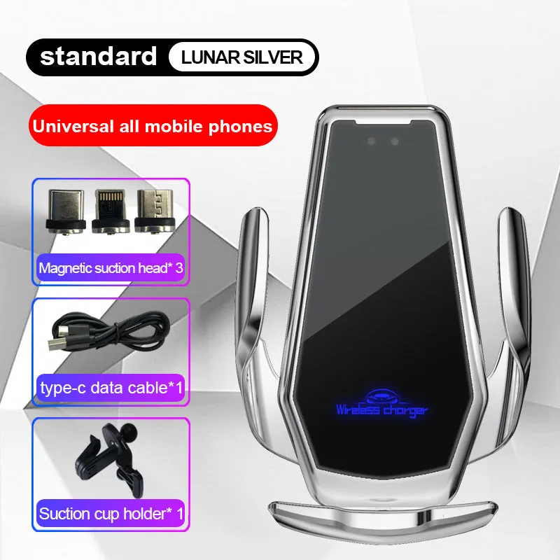 Smart Wireless 15W Fast Car  Charger for iPhone Samsung Mobile Phone