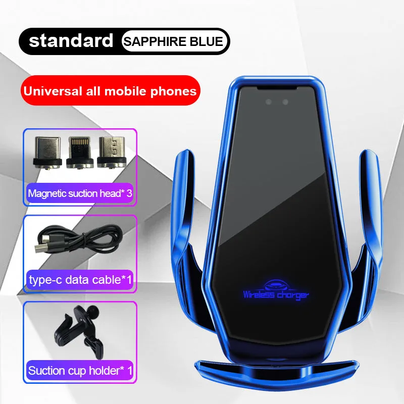 Smart Wireless 15W Fast Car  Charger for iPhone Samsung Mobile Phone