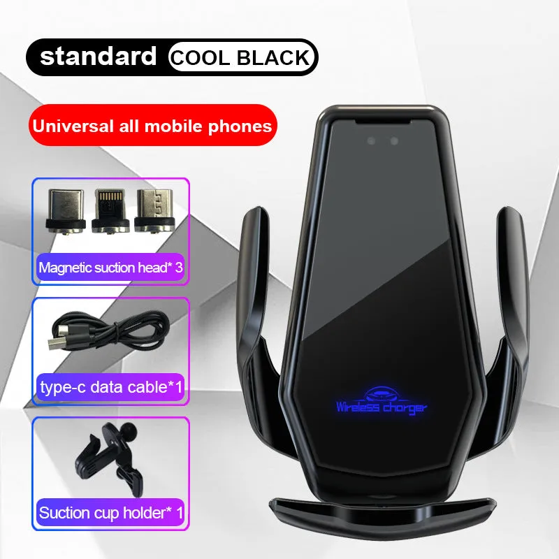 Smart Wireless 15W Fast Car  Charger for iPhone Samsung Mobile Phone
