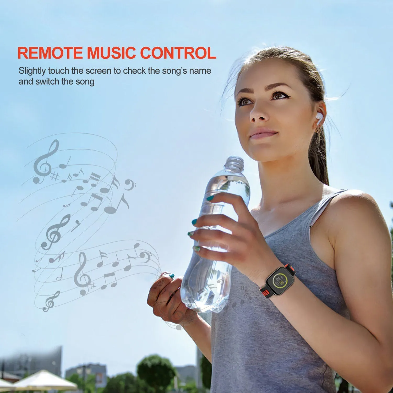 Smartwatch Fitness Tracker with Heart Rate Monitor