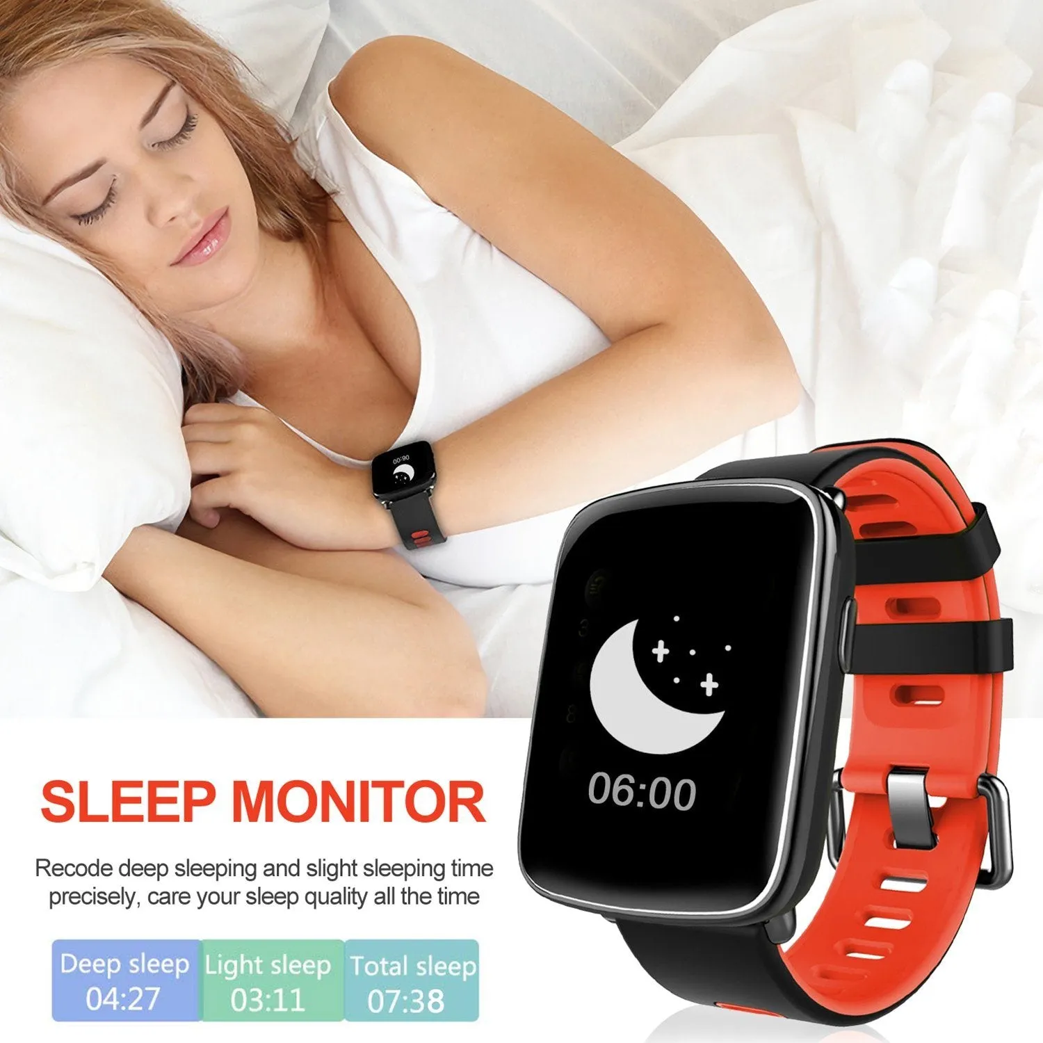 Smartwatch Fitness Tracker with Heart Rate Monitor