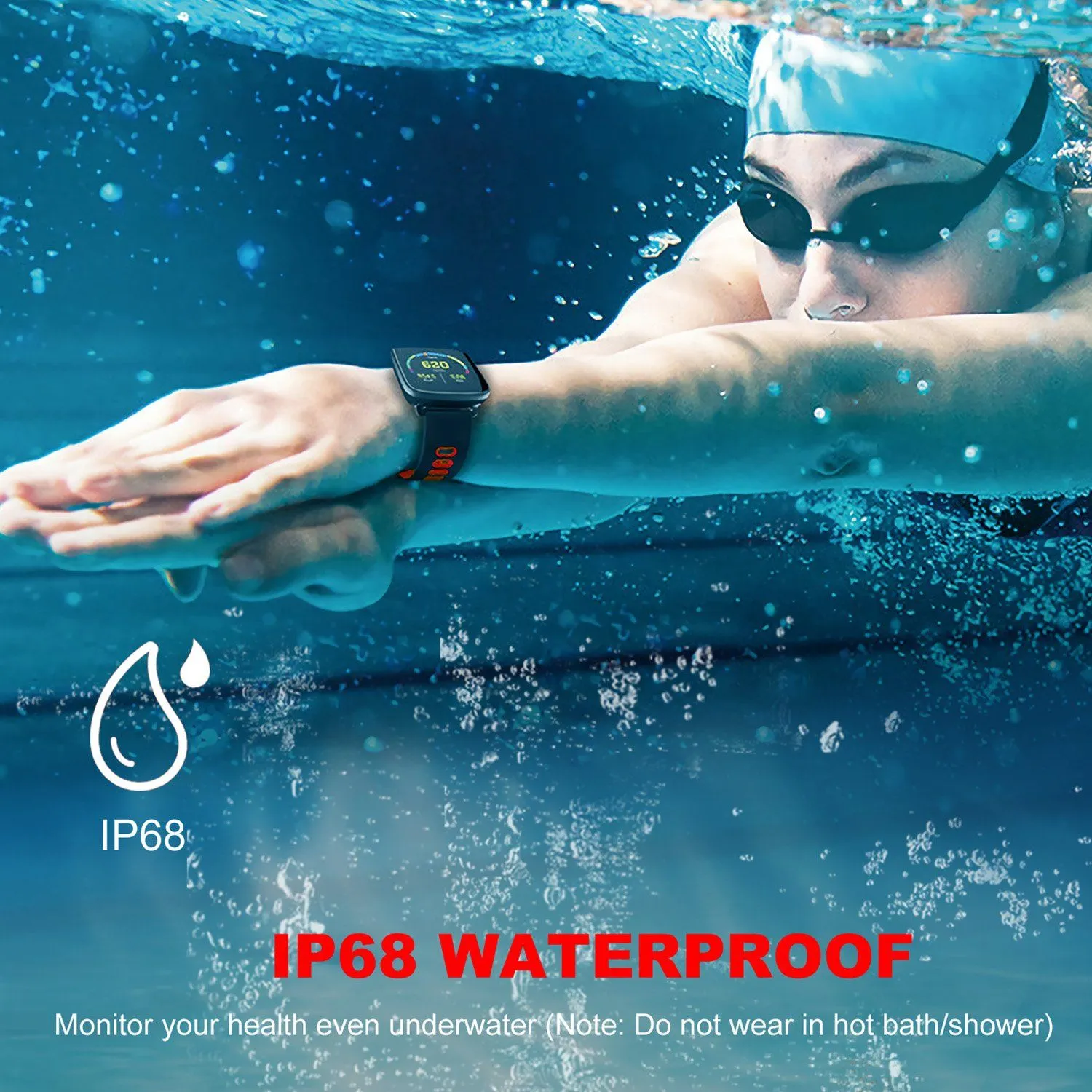 Smartwatch Fitness Tracker with Heart Rate Monitor