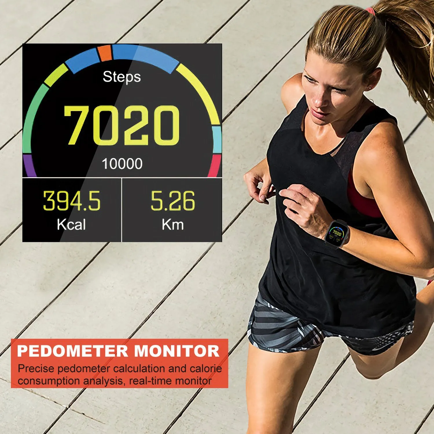 Smartwatch Fitness Tracker with Heart Rate Monitor