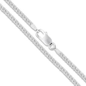 Sterling Silver Wheat Chain 1.1mm Solid 925 Italy Foxtail Spiga Necklace - Unisex