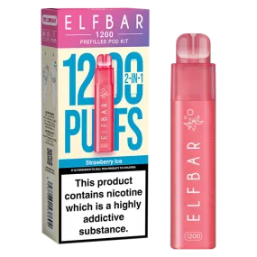 Strawberry Ice Elfbar 1200 Pod Kit