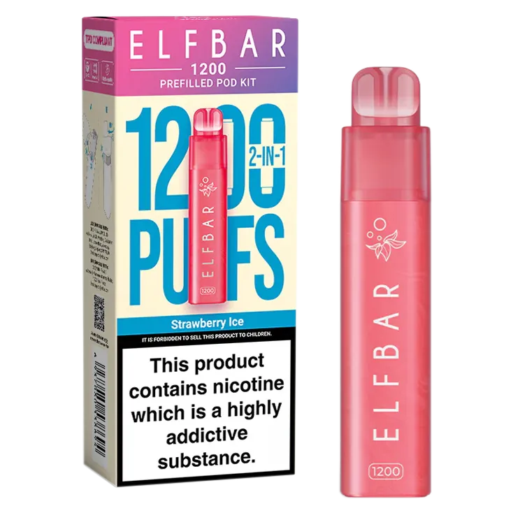 Strawberry Ice Elfbar 1200 Pod Kit