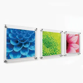 Trio: 3 Square 14" x 14" Single Panel   Magnets Frames for 12" x 12" Art (3001, 3001G)
